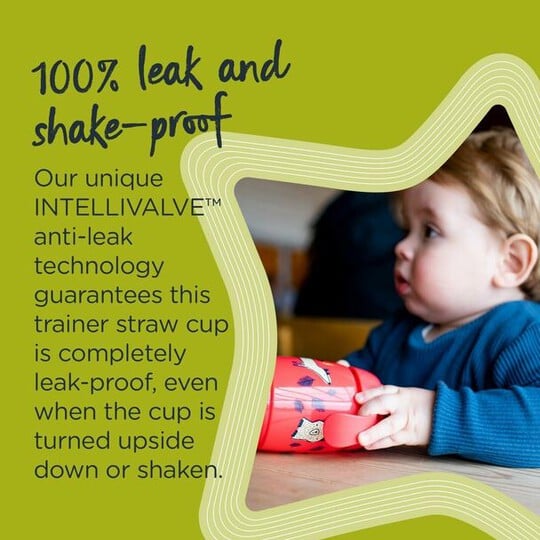Tommee Tippee Babies Superstar Sippee Training Cup Sippy Straw Bottle, 300ml 6M+ image number 3